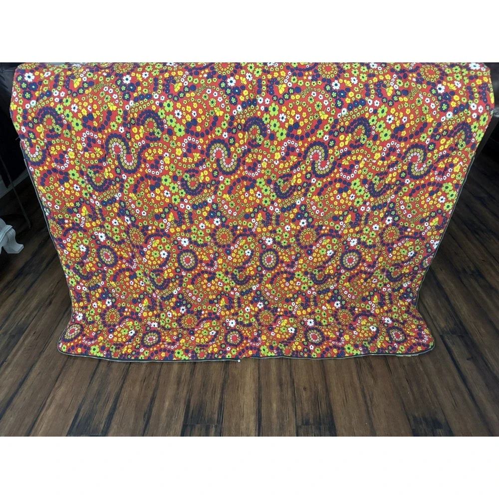 VTG 1960's 1970's Floral Sleeping Bag Groovy Retro Flower Power Print‎ *read*